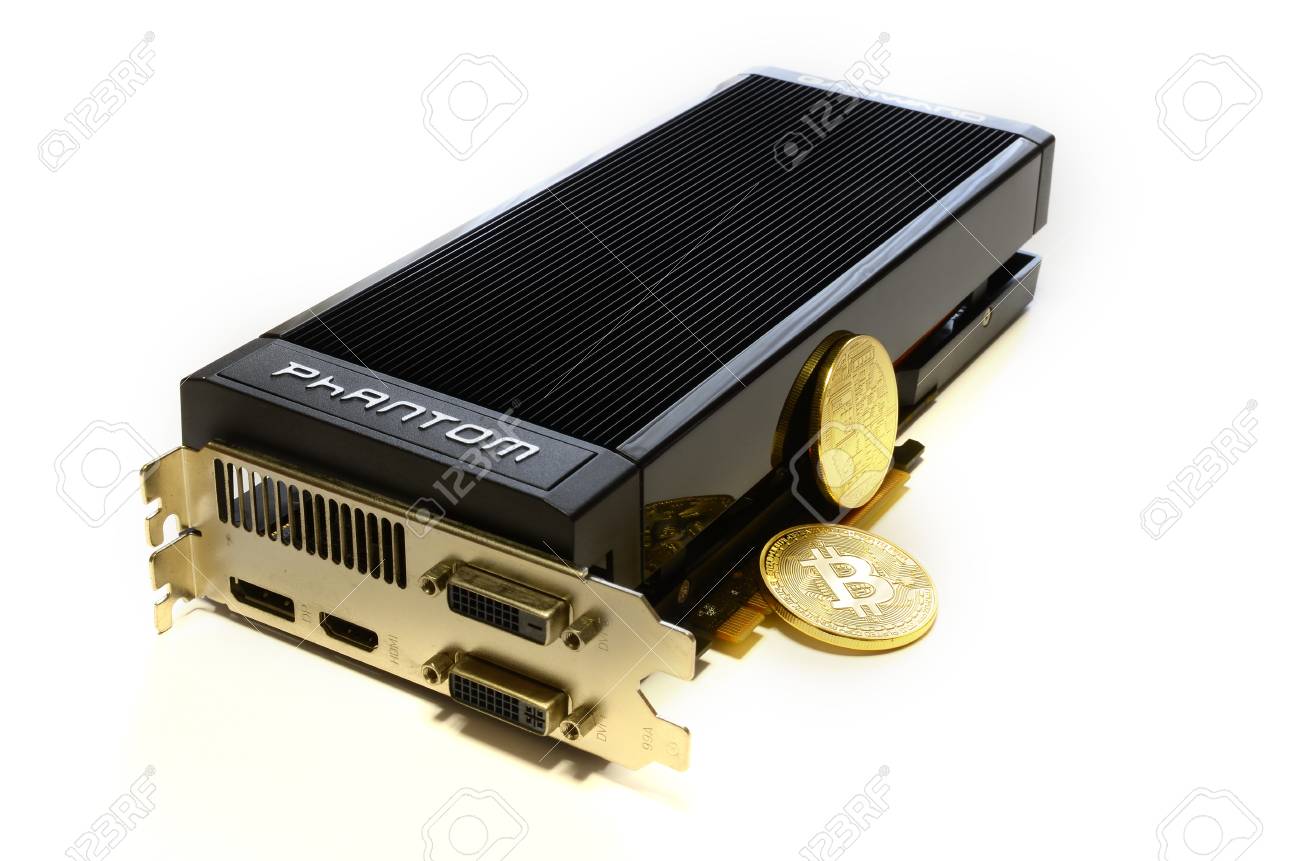 Florence Italy March 16 2018 Cryptocurrency Phisical Gold - 